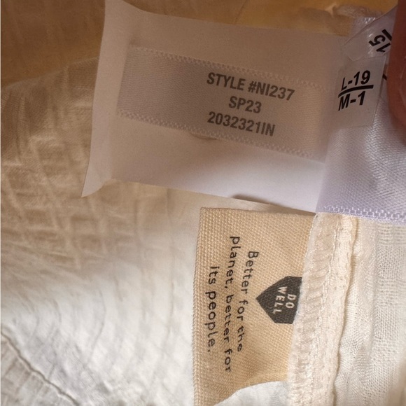 Madewell Cutout Romper in Seersucker "Lighthouse" Cream 100% Cotton Size XXL - Picture 13 of 13